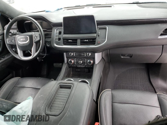 2023 GMC Yukon XL SLT with VIN 1GKS2GKD5PR349628, listed as a Copart auction lot 41469675 with 39,598 mi miles and Salvage Title. Bid and sale history available at DreamBid. Image 8.