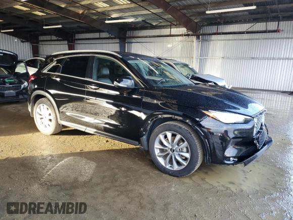 2022 Infiniti QX50 LUXE with VIN 3PCAJ5BA7NF120567, listed as a Copart auction lot 86774864 with 41,106 mi miles and Salvage Title. Bid and sale history available at carsss.com. Image 4.