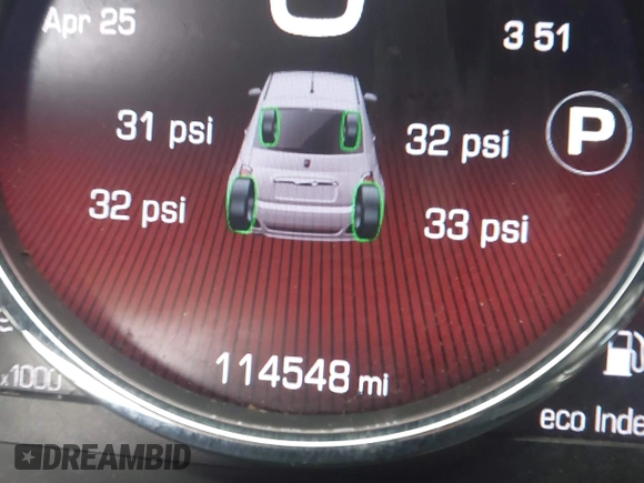 2015 FIAT 500 Sport with VIN 3C3CFFBR2FT528116, listed as a IAAI auction lot 42136399 with 114,548 mi miles. Bid and sale history available at carsss.com. Image 15.