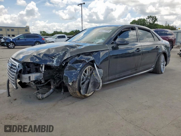 2019 Audi A4 Premium Plus with VIN WAUENAF4XKA035470, listed as a Copart auction lot 62770095 with Not provided miles and Salvage title. Bid and sale history available at DreamBid. Image 1.