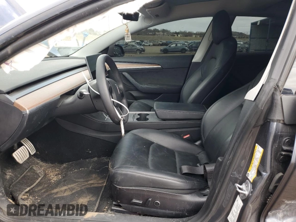 2022 Tesla Model 3 Performance with VIN 5YJ3E1EC2NF357843, listed as a Copart auction lot 47617575 with 25,189 mi miles and Salvage Title. Bid and sale history available at DreamBid. Image 7.