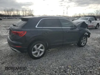 2022 Audi Q3 Premium with VIN WA1AUCF31N1033662, listed as a Copart auction lot 46417015 with 38,647 mi miles and Salvage Title. Bid and sale history available at carsss.com. Image 3.