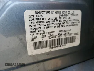 2015 Infiniti Q50 Premium with VIN JN1BV7AR6FM415683, listed as a Copart auction lot 54674435 with 167,553 mi miles and Salvage Title. Bid and sale history available at DreamBid. Image 12.