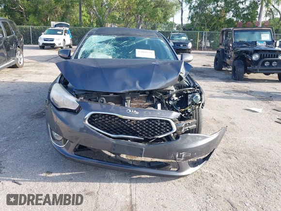 2016 Kia Cadenza Premium with VIN KNALN4D76G5207273, listed as a IAAI auction lot 42018231 with 92,460 mi miles. Bid and sale history available at carsss.com. Image 12.