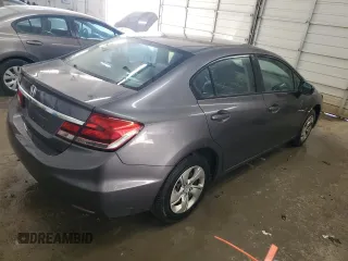 2015 Honda Civic LX with VIN 19XFB2F57FE018983, listed as a Copart auction lot 54947805 with 312,148 mi miles and Salvage Title. Bid and sale history available at DreamBid. Image 3.