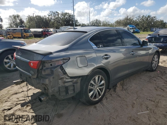 2017 Infiniti Q50 2.0t Sport with VIN JN1CV7AR8HM681049, listed as a Copart auction lot 78521374 with 177,766 mi miles and Non Repairable. Bid and sale history available at carsss.com. Image 3.