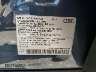 2024 Audi Q8 e-tron Sportback S line Premium Plus z VIN WA1CAAGE8RB036144, wystawiony jako Copart lot #63983214 z przebiegiem 4178 mil mil oraz Szkody całkowita. Historia ofert i sprzedaży dostępna na DreamBid. Obrazek 13.