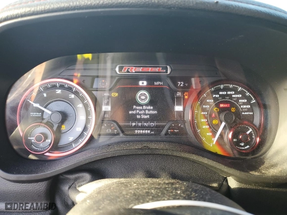 2019 Ram 1500 Rebel with VIN 1C6RRFEG4KN801503, listed as a Copart auction lot 77121894 with 228,484 mi miles and Non Repairable. Bid and sale history available at carsss.com. Image 9.