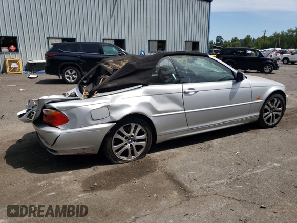 2001 BMW 3 Series 330Ci with VIN WBABS53441JU86514, listed as a Copart auction lot 59260014 with 123,862 mi miles and Salvage Title. Bid and sale history available at carsss.com. Image 3.