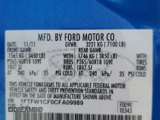 2012 Ford F-150 XL z VIN 1FTFW1CF0CFA09989, wystawiony jako Copart lot #57421825 z przebiegiem 205 554 mil mil oraz Szkody całkowita. Historia ofert i sprzedaży dostępna na DreamBid. Obrazek 13.