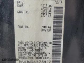 2018 Nissan Altima 2.5 SL with VIN 1N4AL3AP3JC478427, listed as a Copart auction lot 48869775 with 129,620 mi miles and Salvage Title. Bid and sale history available at carsss.com. Image 12.