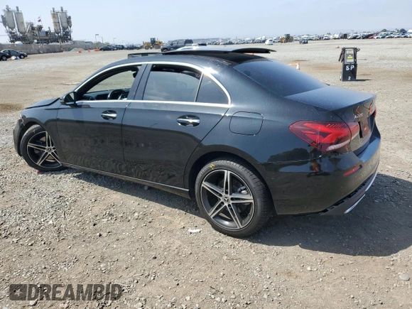 2021 Mercedes-Benz A 220 with VIN W1K3G4EB1MJ308004, listed as a Copart auction lot 59937905 with 43,733 mi miles and Salvage title. Bid and sale history available at DreamBid. Image 2.