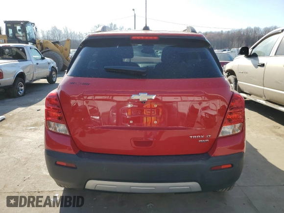 2015 Chevrolet Trax LT with VIN KL7CJRSB1FB118680, listed as a Copart auction lot 48504905 with 45,717 mi miles and Salvage Title. Bid and sale history available at carsss.com. Image 6.