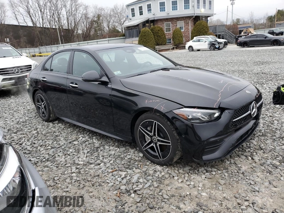 2024 Mercedes-Benz C 300 with VIN W1KAF4HB8RR171786, listed as a Copart auction lot 47482055 with 8,669 mi miles and Salvage title. Bid and sale history available at DreamBid. Image 4.