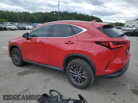 2023 Lexus NX 250 with VIN 2T2ADCEZ7PC002924, listed as a Copart auction lot 58352825 with 23,657 mi miles and Salvage title. Bid and sale history available at DreamBid. Image 2.