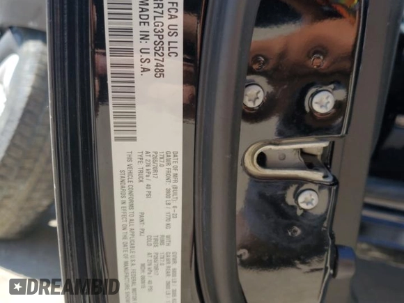 2023 Ram 1500 SLT z VIN 1C6RR7LG3PS527485, wystawiony jako Copart lot #56500415 z przebiegiem 37 723 mil mil oraz Nie do naprawy • Non repairable. Historia ofert i sprzedaży dostępna na DreamBid. Obrazek 13.