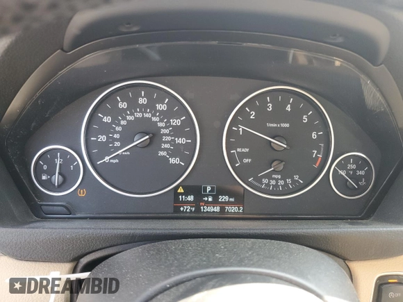 2014 BMW 3 Series 320i with VIN WBA3B1G54ENS79183, listed as a Copart auction lot 51702395 with 134,948 mi miles and Salvage Title. Bid and sale history available at carsss.com. Image 9.