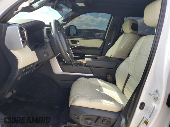 2024 Toyota Tundra 1794 Edition with VIN 5TFMA5DB2RX144001, listed as a Copart auction lot 77356464 with 30,577 mi miles and Salvage title. Bid and sale history available at DreamBid. Image 7.