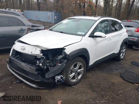 2022 Hyundai Kona SEL with VIN KM8K3CAB2NU858308, listed as a IAAI auction lot 42021360 with 17,894 mi miles and . Bid and sale history available at DreamBid. Image 16.