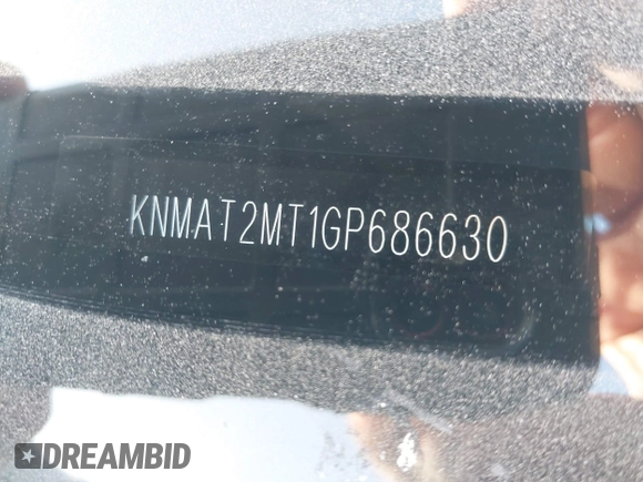2016 Nissan Rogue SV with VIN KNMAT2MT1GP686630, listed as a IAAI auction lot 42000985 with 131,058 mi miles. Bid and sale history available at carsss.com. Image 9.