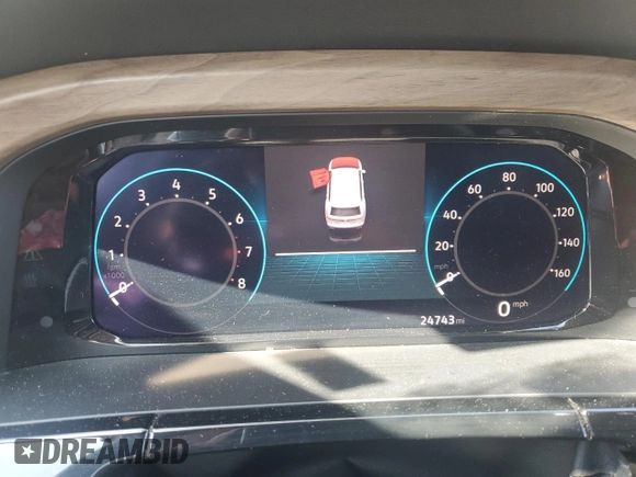 2024 Volkswagen Atlas SE with VIN 1V2WR2CA4RC567340, listed as a Copart auction lot 54665765 with 24,743 mi miles and Salvage title. Bid and sale history available at DreamBid. Image 9.