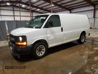 2013 Chevrolet Express Cargo Van with VIN 1GCSGAFX0D1163942, listed as a Copart auction lot 89159175 with 224,307 mi miles and Clean Title. Bid and sale history available at carsss.com. Image 1.