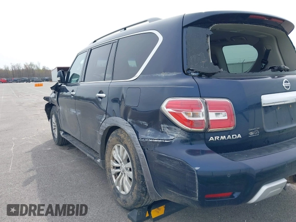 2017 Nissan Armada SV with VIN JN8AY2NC2H9504900, listed as a IAAI auction lot 42069976 with 151,936 mi miles and . Bid and sale history available at DreamBid. Image 6.
