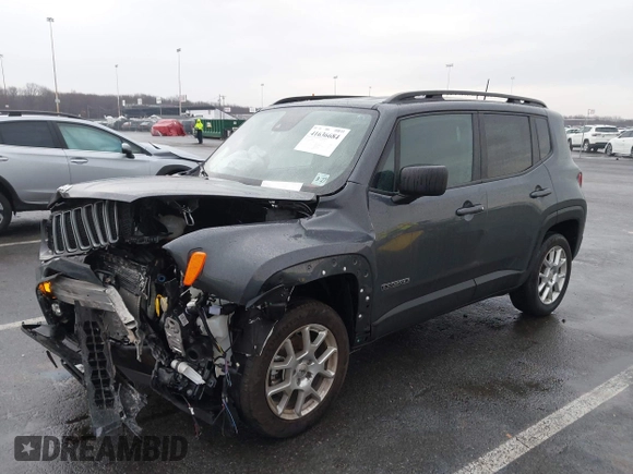 2022 Jeep Renegade Latitude with VIN ZACNJDB18NPN78989, listed as a IAAI auction lot 41636684 with 19,763 mi miles and . Bid and sale history available at DreamBid. Image 6.