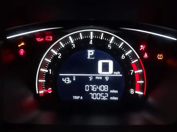 2018 Honda Civic Hatchback Sport with VIN SHHFK7H46JU229577, listed as a IAAI auction lot 41306263 with 76,408 mi miles. Bid and sale history available at carsss.com. Image 7.