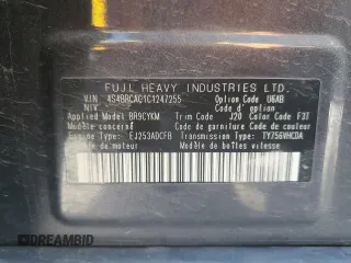 2012 Subaru Outback 2.5i z VIN 4S4BRCAC1C1247255, wystawiony jako Copart lot #60322045 z przebiegiem 182 627 mil mil oraz Szkoda całkowita • Salvage title. Historia ofert i sprzedaży dostępna na DreamBid. Obrazek 13.