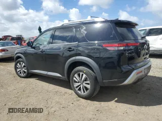 2023 Nissan Pathfinder SL z VIN 5N1DR3CA3PC223523, wystawiony jako Copart lot #50059235 z przebiegiem 63 702 mil mil oraz Szkoda całkowita • Salvage title. Historia ofert i sprzedaży dostępna na DreamBid. Obrazek 2.