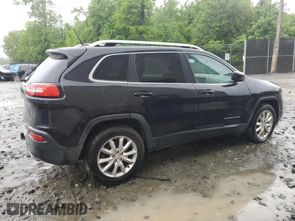 2014 Jeep Cherokee Limited with VIN 1C4PJMDS0EW215591, listed as a Copart auction lot 55275965 with 127,782 mi miles and Clean title. Bid and sale history available at DreamBid. Image 3.
