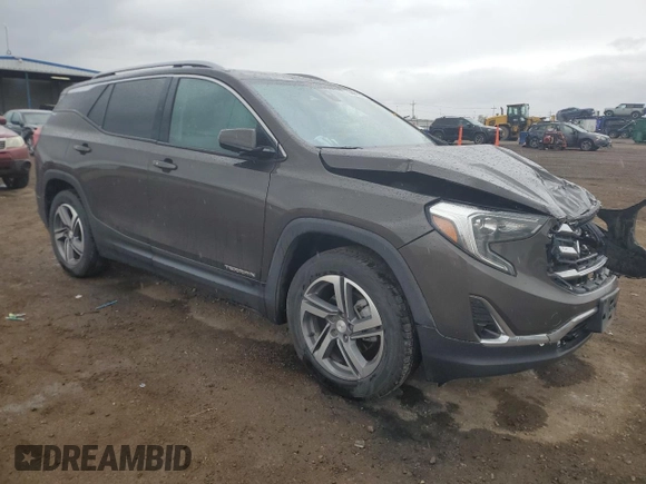 2020 GMC Terrain SLT with VIN 3GKALVEV7LL169523, listed as a Copart auction lot 55866555 with 127,713 mi miles and Salvage title. Bid and sale history available at DreamBid. Image 4.