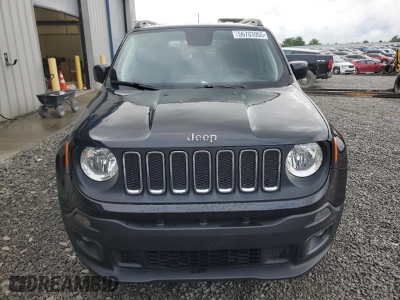 2018 Jeep Renegade Latitude z VIN ZACCJABB0JPH49634, wystawiony jako Copart lot #56703905 z przebiegiem 99 309 mil mil oraz Szkoda całkowita • Salvage title. Historia ofert i sprzedaży dostępna na DreamBid. Obrazek 5.