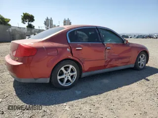 2003 Infiniti G35 w/Leather with VIN JNKCV51E63M019749, listed as a Copart auction lot 53346205 with 156,998 mi miles and Salvage Title. Bid and sale history available at DreamBid. Image 3.