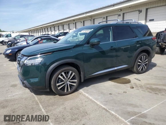 2024 Nissan Pathfinder Platinum with VIN 5N1DR3DJ2RC302683, listed as a Copart auction lot 53794565 with 1,101 mi miles and Salvage title. Bid and sale history available at DreamBid. Image 1.