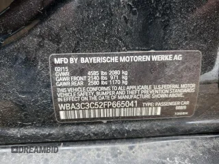2015 BMW 3 Series 320i xDrive with VIN WBA3C3C52FP665041, listed as a Copart auction lot 51514605 with 163,732 mi miles and Salvage Title. Bid and sale history available at carsss.com. Image 13.