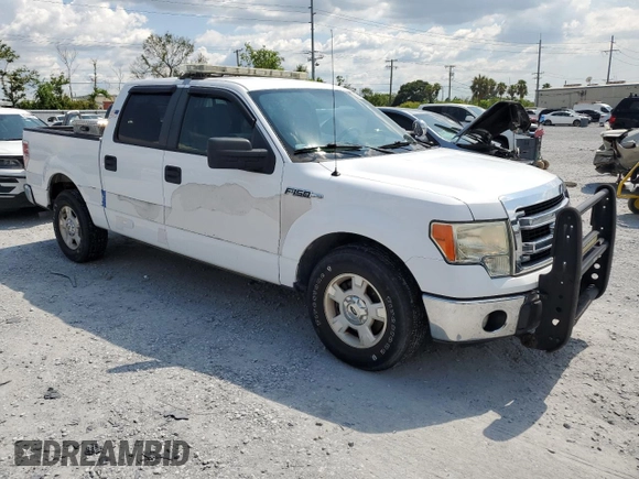 2014 Ford F-150 XL with VIN 1FTFW1CF3EKF39819, listed as a Copart auction lot 62313945 with 75,486 mi miles and Salvage title. Bid and sale history available at DreamBid. Image 4.