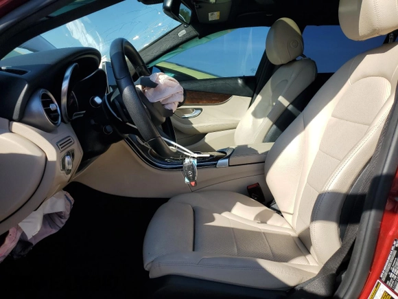2018 Mercedes-Benz C 300 with VIN 55SWF4JB8JU279442, listed as a Copart auction lot 60338015 with 120,247 mi miles and Salvage title. Bid and sale history available at DreamBid. Image 7.