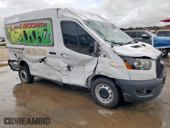 2023 Ford Transit with VIN 1FTYE1CGXPKA13081, listed as a Copart auction lot 55583935 with 126,698 mi miles and Salvage title. Bid and sale history available at DreamBid. Image 4.