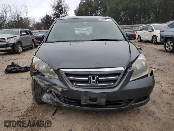 2006 Honda Odyssey EX-L with VIN 5FNRL38616B460593, listed as a Copart auction lot 46496915 with 205,948 mi miles and Salvage Title. Bid and sale history available at carsss.com. Image 5.