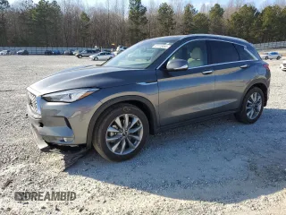 2021 Infiniti QX50 Luxe z VIN 3PCAJ5BA1MF126377, wystawiony jako Copart lot #47115455 z przebiegiem 12 497 mil mil oraz Szkoda całkowita • Salvage title. Historia ofert i sprzedaży dostępna na DreamBid. Obrazek 1.
