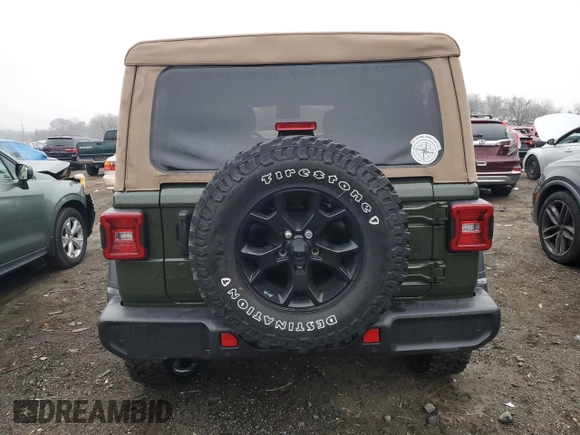 2023 Jeep Wrangler Sport S with VIN 1C4HJXDG1PW504242, listed as a Copart auction lot 83772924 with 29,237 mi miles and Salvage Title. Bid and sale history available at DreamBid. Image 6.