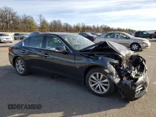 2014 Infiniti Q50 Premium with VIN JN1BV7ARXEM688219, listed as a Copart auction lot 41666885 with 143,813 mi miles and Salvage Title. Bid and sale history available at carsss.com. Image 4.