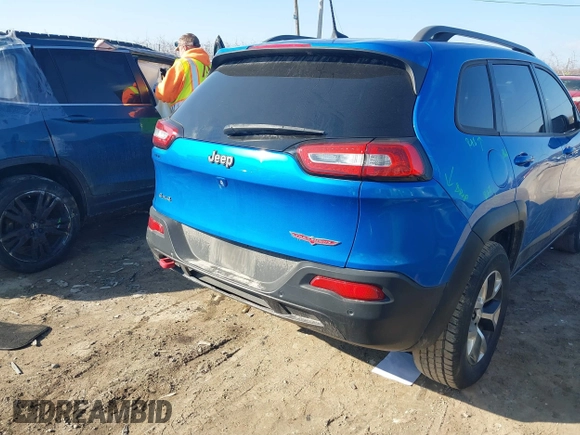 2018 Jeep Cherokee Trailhawk with VIN 1C4PJMBB2JD569069, listed as a IAAI auction lot 41651023 with 80,201 mi miles. Bid and sale history available at carsss.com. Image 16.
