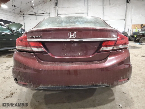 2015 Honda Civic Sedan LX with VIN 19XFB2F5XFE093659, listed as a Copart auction lot 46832235 with 111,587 mi miles and Salvage Title. Bid and sale history available at carsss.com. Image 6.