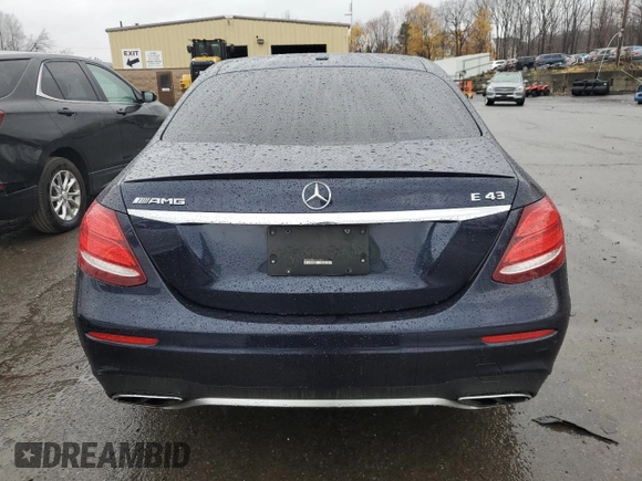 2017 Mercedes-Benz E-Class AMG E 43 with VIN WDDZF6EBXHA163981, listed as a Copart auction lot 80611534 with 85,528 mi miles and Salvage Title. Bid and sale history available at carsss.com. Image 6.