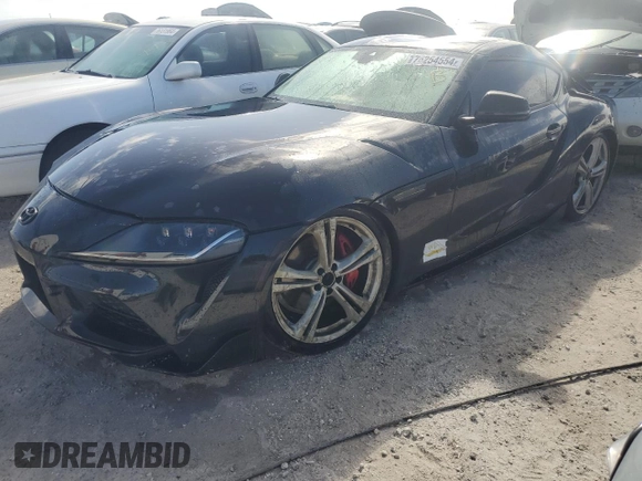 2020 Toyota GR Supra 3.0 with VIN WZ1DB4C00LW026728, listed as a Copart auction lot 76254554 with 19,815 mi miles and Non Repairable. Bid and sale history available at carsss.com. Image 1.