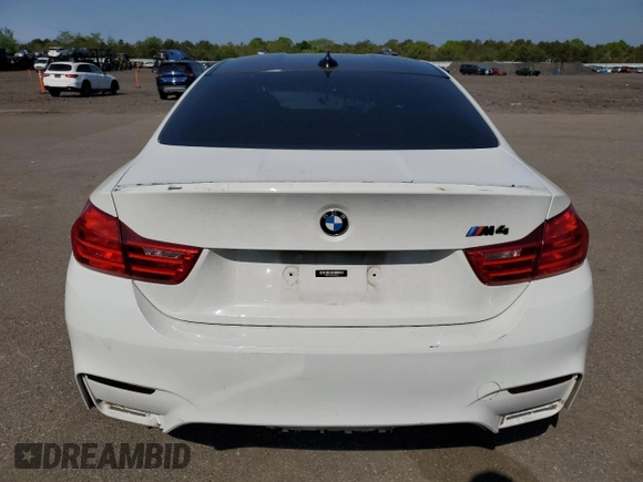 2015 BMW M4 with VIN WBS3R9C52FK333854, listed as a Copart auction lot 55025564 with 0 mi miles and Salvage Title. Bid and sale history available at carsss.com. Image 6.