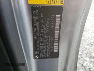 2011 BMW 1 Series 128i with VIN WBAUN1C58BVH83221, listed as a Copart auction lot 51919215 with 0 mi miles and Salvage Title. Bid and sale history available at carsss.com. Image 12.